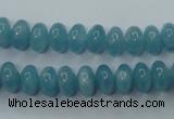 CEQ23 15.5 inches 5*8mm rondelle blue sponge quartz beads