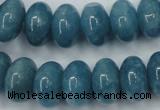 CEQ28 15.5 inches 10*16mm rondelle blue sponge quartz beads