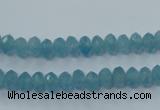 CEQ32 15.5 inches 4*6mm faceted rondelle blue sponge quartz beads