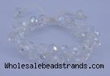 CFB580 8*10mm faceted rondelle crystal beads adjustable bracelet