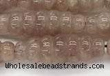 CFG1542 15.5 inches 10*30mm carved rice strawberry quartz beads