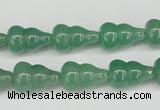 CFG66 15.5 inches 10*16mm carved calabash green aventurine beads