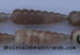 CFG756 15.5 inches 10*35mm carved teardrop natural moonstone beads