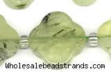 CFG993 15 inches 16mm - 17mm carved flower prehnite beads