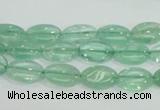 CFL101 15.5 inches 8*12mm oval natural green fluorite gemstone beads