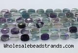 CFL1232 15.5 inches 8*10mm faceted rectangle fluorite beads