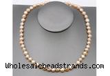 CFN24 8mm - 9mm baroque pink freshwater pearl necklace, 16 - 54 inches