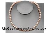 CFN25 8mm - 9mm baroque lavender freshwater pearl necklace, 16 - 54 inches