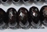 CGA462 15.5 inches 8*14mm faceted rondelle natural red garnet beads