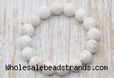 CGB5365 10mm, 12mm round white howlite turquoise beads stretchy bracelets