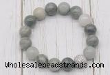 CGB5654 10mm, 12mm seaweed quartz beads with zircon ball charm bracelets