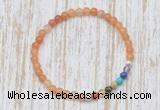 CGB7047 7 chakra 4mm red aventurine beaded meditation yoga bracelets