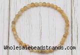 CGB7200 4mm tiny golden tiger eye beaded meditation yoga bracelets