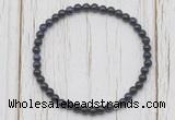 CGB7206 4mm tiny purple tiger eye beaded meditation yoga bracelets