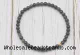CGB7261 4mm tiny golden obsidian beaded meditation yoga bracelets