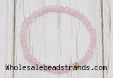 CGB7287 4mm tiny rose quartz beaded meditation yoga bracelets