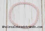 CGB7293 4mm tiny pink morganite beaded meditation yoga bracelets