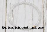 CGB7300 4mm tiny white moonstone beaded meditation yoga bracelets