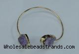 CGB776 13*18mm - 15*20mm freeform druzy agate gemstone bangles