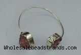 CGB777 13*18mm - 15*20mm freeform druzy agate gemstone bangles