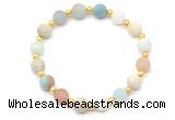 CGB8241 8mm matte amazonite beaded stretchy bracelets wholesale
