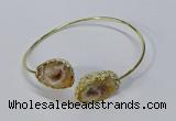 CGB881 13*18mm - 20*25mm freeform druzy agate gemstone bangles