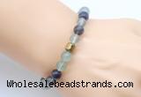 CGB9292 8mm, 10mm fluorite & drum hematite power beads bracelets