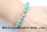 CGB9411 8mm, 10mm amazonite & cross hematite power beads bracelets