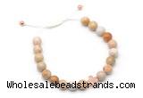 CGB9464 8mm, 10mm fossil coral & cross hematite adjustable bracelets