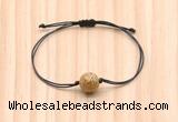CGB9927 Fashion 12mm picture jasper adjustable bracelet jewelry