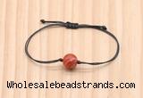 CGB9957 Fashion 12mm red banded agate adjustable bracelet jewelry