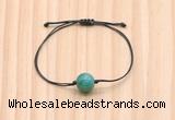 CGB9959 Fashion 12mm green banded agate adjustable bracelet jewelry