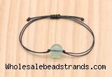CGB9998 Fashion 12mm green fluorite adjustable bracelet jewelry