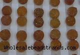 CGC101 12mm flat round druzy quartz cabochons wholesale