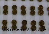 CGC109 12mm flat round druzy quartz cabochons wholesale