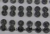 CGC113 14mm flat round druzy quartz cabochons wholesale