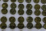 CGC121 16mm flat round druzy quartz cabochons wholesale