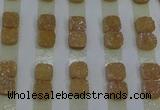 CGC215 10*10mm square druzy quartz cabochons wholesale