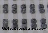 CGC221 12*12mm square druzy quartz cabochons wholesale