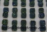 CGC226 12*12mm square druzy quartz cabochons wholesale