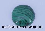 CGC23 5pcs 16mm flat round natural malachite gemstone cabochons
