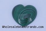 CGC37 2pcs 20*20mm heart natural malachite gemstone cabochons