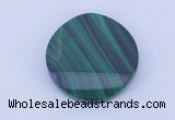 CGC41 25mm faceted coin natural malachite gemstone cabochons
