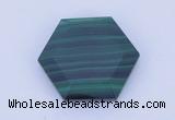 CGC42 25mm hexagon natural malachite gemstone cabochons