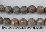 CGG12 15.5 inches 8mm faceted round ghost gemstone beads wholesale