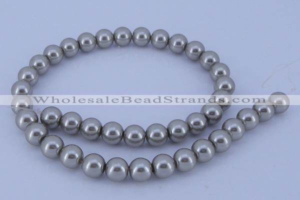 CGL374 10PCS 16 inches 8mm round dyed glass pearl beads wholesale