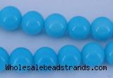 CGL826 10PCS 16 inches 8mm round heated glass pearl beads wholesale