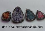 CGP1543 35*40mm - 45*70mm freeform druzy agate pendants