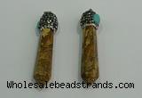 CGP193 10*55mm sticks picture jasper pendants wholesale