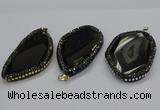 CGP3063 40*65mm - 45*70mm freeform agate gemstone pendants
